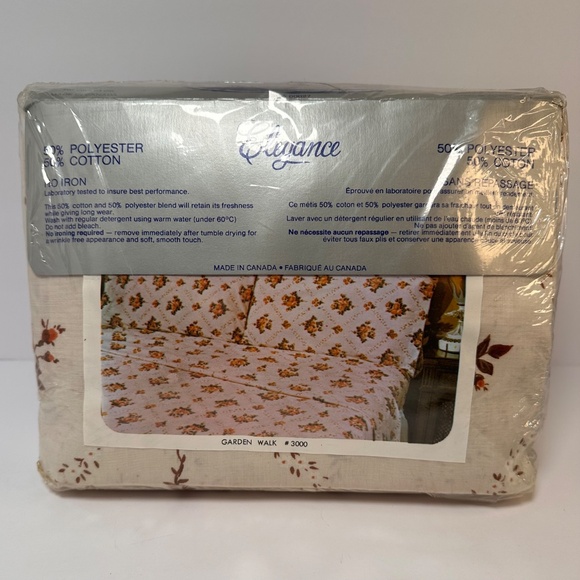 Vintage Elegance Permanent Press Sheet Set – Twin – 3-Piece – Made in Canada NIP - Picture 4 of 8